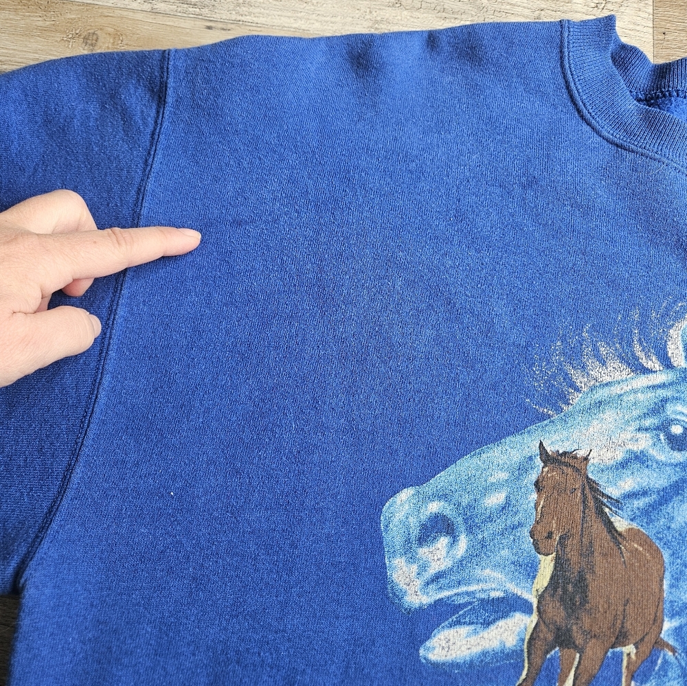 Kentucky Sweatshirt Vintage Blue Jerzees Tag Blue Louisville KY Horses - Picture 4 of 9